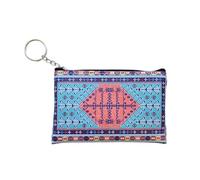 Bohème Style PU Leather Key Ring Wallet - Vintage Mini Purse for Women, beige, Taglia Unica