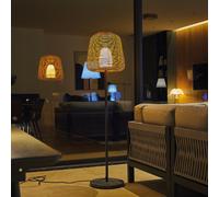 Lumisky Lampadaire filaire TALL BOHEME poly rotin LED blanc pour extérieur H150cm E27