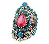 Bohême Unique Cristal Ruby Finger Ring Charm Bijoux Bague Femme Créative et utileProfessionnel et à la mode