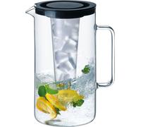 BOHEMIA CRISTAL pichet avec insert à glace, couvercle plastique, noir, 2,00 litres