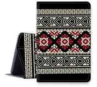 Bohemia National Decoration Étui pour iPad Pro 11" (modèle 2024, 5{^>e<^} génération), résistant aux chocs, en cuir synthétique, pliable, réglable, avec mise en veille/réveil automatique pour iPad Pro