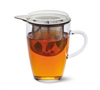 Tasse à thé avec infuseur en inox et couvercle en verre, Contenance 0,35 L, Dimension 14,2 x 12,9 cm - Verre Borosilicate - 179 - SIMAX