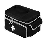 BOHEMIABY Sac à pharmacie de voyage, portable, pour la maison, en nylon imperméable, peut contenir tous les médicaments, 30,5 x 18,9 x 15,9 cm (sac uniquement), Noir , Professionnel