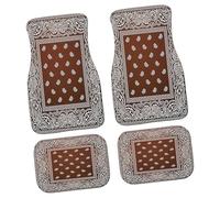 Bohemian Car Mats Front - High-Performance Versatile Elegant Ergonomic Stylish, Rear Full Set 4pcs, Non Slip Heavy Duty | Multipurpose Outdoor Indoor Utility Sturdy Modern