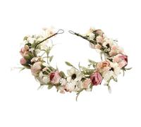 Bohemian Flower Crown, Adjustable Flower Crown Garland, Flower Fairy Crown, Perfect Hair Accessories for Photo Shoots Flower Crown Headband, Festive Parties, and Weddings