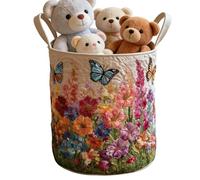 Bohemian Laundry Hamper - Quilted Clothes Basket with Carry Handles, Soft Foldable Laundry Storage Bag for Dirty Clothes Organization, Home Apartment College Dorm Bedroom Farmhouse Use