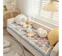 Bohemian Patchwork Cotton Quilted Sofa Mat Couch Cover Floral Pattern Sectional Couch Cover for Living Room Non Slip Soft Floor Mat Chair Seat Cushion(B,60 * 60cm)