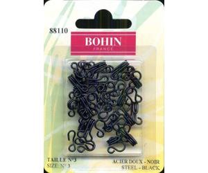 Bohin Agrafe Ressort S/Car. Noir 3
