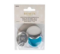 Bohin - Bohin Aluminium (38mm) Boutons Couvrir - 2 Pièces
