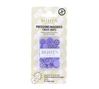 Bohin - Bohin Plastique Mauve (13mm) Boutons-Pression - 8 Pièces