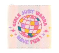 Bohin Clothing label sew-on 35x35mm - Girls Just. - 1x4pcs