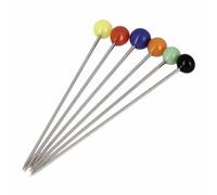 Bohin - Coloré (48 x 0.80mm) Tête de Verre Extra Long Épingles - 100 Pièces