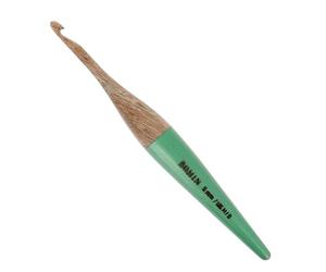 BOHIN Crochet France léger et flexible pour projets de tricot ou de crochet, bois de manguier, vert, 15 cm x 5 mm, 1 crochet