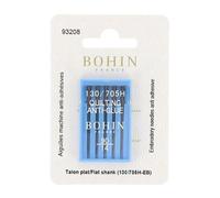 BOHIN France Aiguilles pour Machine à Quilting Anti-Colle - Aiguilles à Coudre pour Patchwork Plus Épais et Projets de Quilting, NM 90-14 - 5 Aiguilles