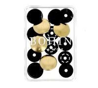 BOHIN France Boutons-Pression Métalliques - Boutons-Pression en Finition Métallique pour Projets de Couture, Plastique, Or, 14mm - 4 Pièces