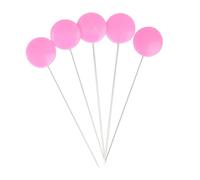 BOHIN France Épingles à Tête en Plastique - Nickelé, Pointe Aiguisée Épingles pour Projets de Couture et de Tricot, Acier, Fuchsia, 42 x 0.55mm - 100 Pièces