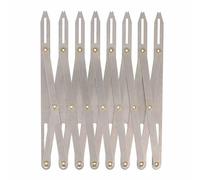 BOHIN France Jauge de Couture Extensible - Conception en Harmonica, Règle de Mesure Jusqu'à 8 Boutonnières pour Projets de Couture, Aluminium, Gris - 1 Pièce