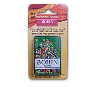Bohin Lot de 150 épingles, avec têtes en Verre