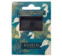 Bohin Lot de 20 Aiguilles Assorties Hippocampe, Métal, Argent, Taille Unique, Set Pièces