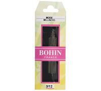 Bohin Milliners Paille Aiguilles n ° 3/12, Argent
