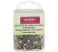Bohin tissus 1.4 MP200 Assortiment épingles à tête en verre, métal, multicolore