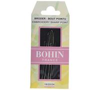 Bohin Tissus Broderie/Toile, Aiguille, en métal, Argent, Lot de 6