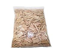 BohjuneCR Kit de gabarit de Chevilles en Bois d'eucalyptus, 100 pièces, goupille en Bois cannelée Ronde, Bouchon en Bois, Tige de Cheville en Bois, Outil de Guidage de perçage(8x40mm)