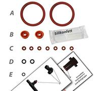 Bohnenglück Kit d'entretien Jura Impressa groupe café & valve de drainage | Compatible AEG & Krups. Kit d'étanchéité (EPDM/VMQ), graisse silicone et guide illustré inclus pour un montage facile.