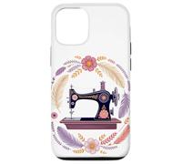 Boho Art Machine à coudre Chat Tricot Couturière Tricoteur Coque pour iPhone 12/12 Pro