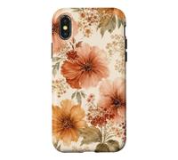 Boho Automne Aquarelle Jardin Floral Botanique Motif Coque pour iPhone X/XS