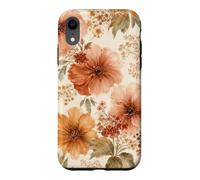 Boho Automne Aquarelle Jardin Floral Botanique Motif Coque pour iPhone XR