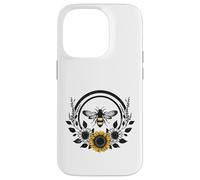 Boho Bee Tournesol Esthétique Florale pour Femmes et Filles Coque pour iPhone 14 Pro