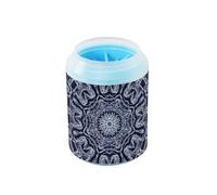 Boho Blanc Noir Flocon de Neige Mandala Merry Christmas Portable Brosse en silicone souple Nettoyage des pattes d'animaux domestiques Kit de nettoyage pour chiens de taille moyenne à grande