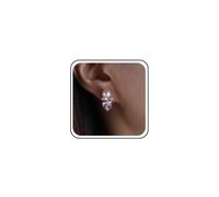 Boho Boucles D'oreilles Mariage Mini Perles Or Minuscules Cz Petites Boucles D'oreilles Plus Petites Étincelles Strass Noir Simple Dainty Blue Crystal Cute Delicate Minimalist Cartilage Trendy Women
