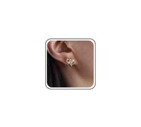 Boho Boucles D'oreilles Mariage Strass Mini Cœur Or Argent Dainty Cz Petites Boucles D'oreilles Simple Sparkly Tiny Crystal Cute Smaller Love Delicate Minimalist Cartilage Trendy Jewelry For Women