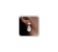 Boho Boucles D'oreilles Pendantes Perle Irrégulière Mariage Or Baroque D'oreilles Pendantes Mini Cristal Fleur Dainty Tiny Cz Rose Cute Small Rhinestone Floral Simple Delicate Minimalist For Women