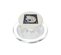 Boho Cat Céleste Lune Botanique Art Populaire Nature PopSockets PopGrip pour MagSafe