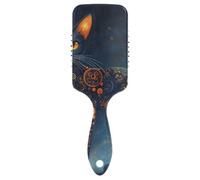 Boho Cat Patterns Of Mandala Designs Brosse antistatique pour la pousse des poils Masseur de tête pour le brushing avec poignée ergonomique cepillo anti-frisottis para cabello