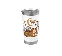 Boho Céleste Cochon d'Inde Lune Floral Gobelet isotherme en acier inoxydable double paroi