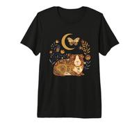 Boho Céleste Cochon d'Inde Lune Floral T-Shirt Haut de Gamme