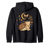 Boho Céleste Hérisson Lune Floral Sweat à Capuche