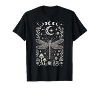 Boho Céleste Libellule Phases de Lune Art Populaire Bohème T-Shirt