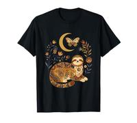 Boho Céleste Paresseux Lune Floral T-Shirt