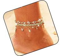 Boho Cheville Strass Bracelet De Cheville Chaîne De Pied En Or Chaînes De Cheville En Feuille De Cristal Accessoires De Pied En Couches Accessoires De Cheville De Flèche Pour Les Femmes