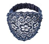 Boho-Chic Crystal & Pearl Embellished Elegant Floral Beaded Wide Headbands, Boho Chic Headband for Women (1PCS-E)