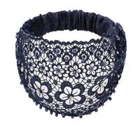 Boho-chic Crystal & Pearl Embellished Wide Headbands, Luxury Hair Accessories, for Women Weddings, Vacations & Daily Styling (blue)