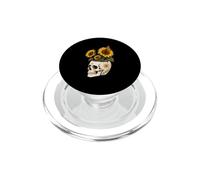 Boho Crâne Tournesols Monarque Papillon Cottagecore Summer PopSockets PopGrip pour MagSafe