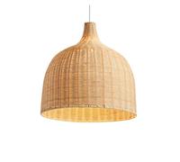 Boho Decor Pendant Natural Material Light Fixture in Beige Vintage Texture Hanging Lamp Woven Chandelier for Dining Living Room Restaurant(11in)