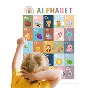 Boho Educational Posters Set, School Interactive Charts, Board Boho Style Gear with Sturdy Build, Premium Quality Boy Girl Preschoolers Travel Home Develop Skills Playtime 6.54x11.02x0.16 inches