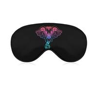 Boho Elephant Art Masque pour les yeux de sommeil Couverture de sommeil douce Couverture de masque de sommeil avec les yeux bandés pour le voyage du sommeil